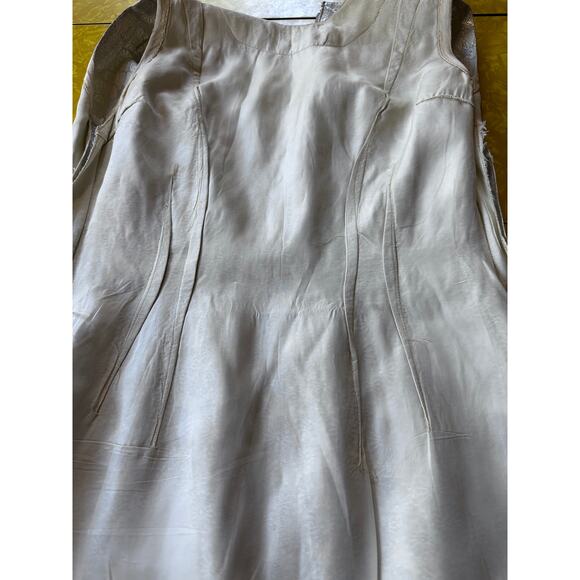 Vintage Silver Metallic starburst embossed back zip dress Monroe inspired - Picture 7 of 16